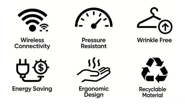 Wireless connection, wrinkle resistant and energy-saving, recyclable smart fabric icon, environmentally friendly and comfortable smart clothing, suitable for promoting smart wearable home products.
