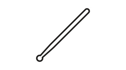 Obraz premium Minimalist Outline of a Drumstick on White