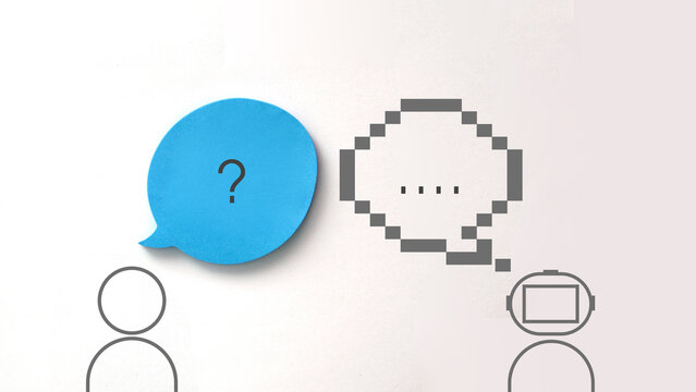 Miscommunication Between Human and AI Concept with Pixel Speech Bubble Response