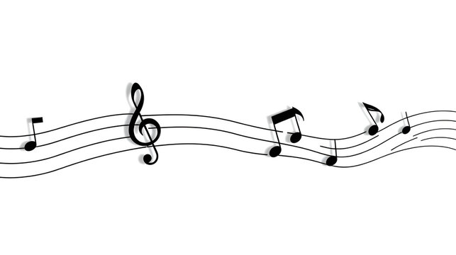 Music notes on a white background vector illustration.