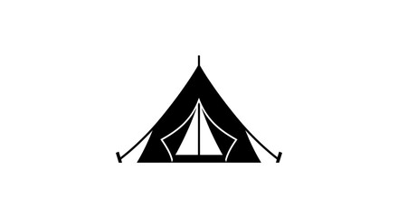 Black and white tent logo symbol. © AHMAD