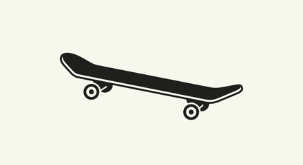 Black skateboard with four wheels. © AHMAD