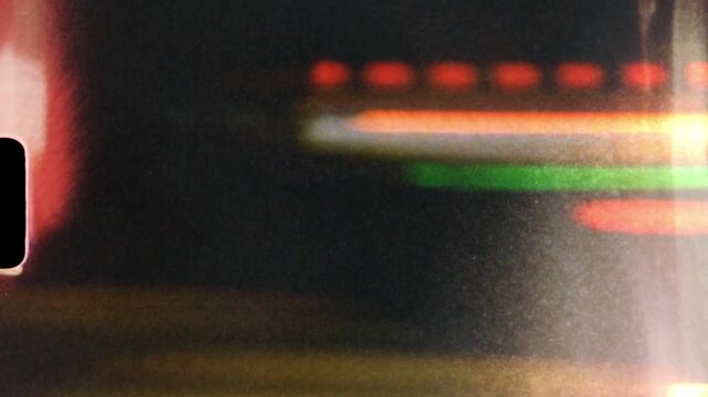 Super 8mm film light leaks and burns transition