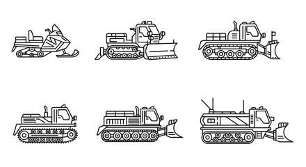 Heavy construction equipment vehicles bulldozers. © MUHRODIN