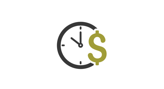 Conceptual illustration of time being money, representing financial concepts and business