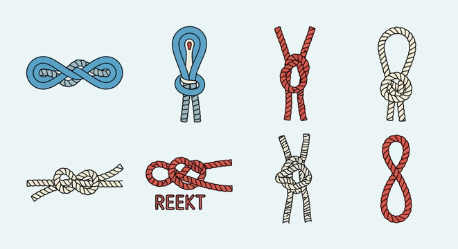Knots and ropes tied in various ways.