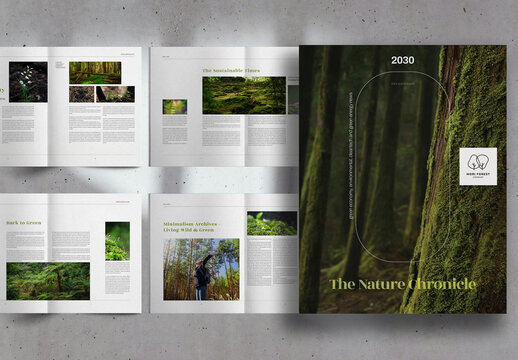 Green Nature Earth Day Brochure Layout