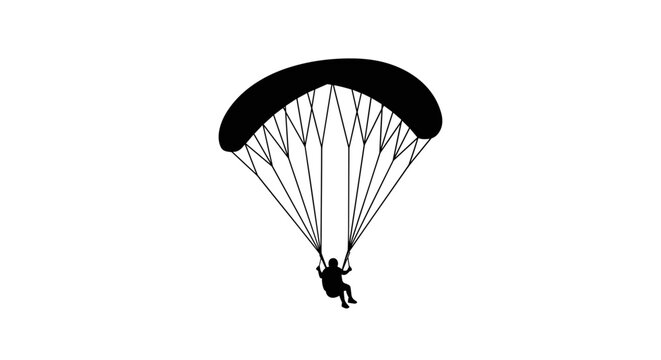 Person paragliding in the air 1.