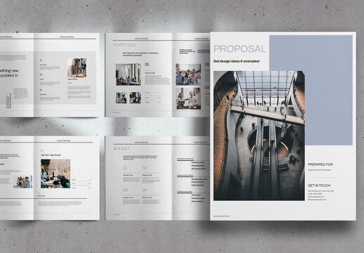 Light Blue Business Project Proposal Brochure Layout