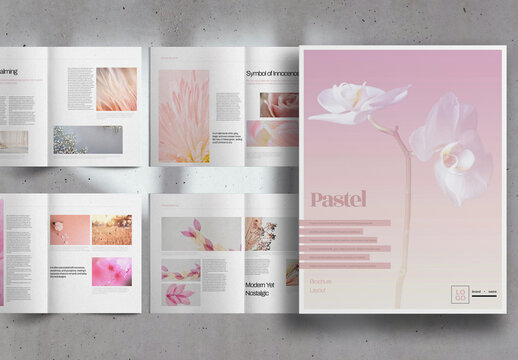 Pastel Pink Lifestyle Brochure Layout