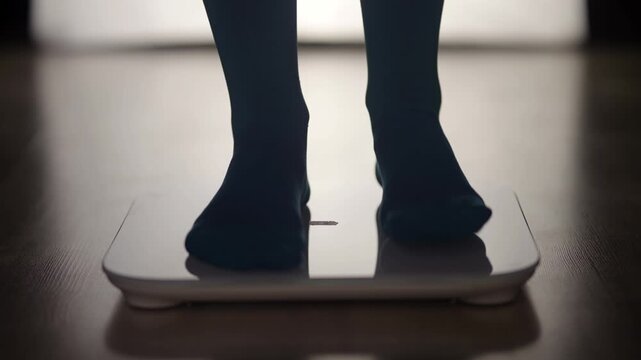 Person Measuring Body Mass. Healthcare And Fitness Monitoring. Weight Loss Journey