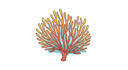 Colorful coral reef illustration. © sarmadi