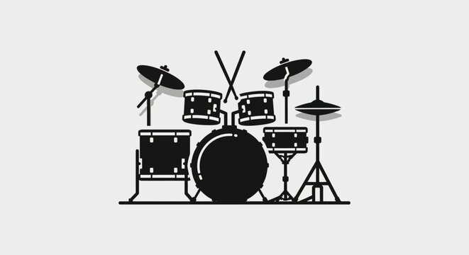 Drum set musical instrument equipment.