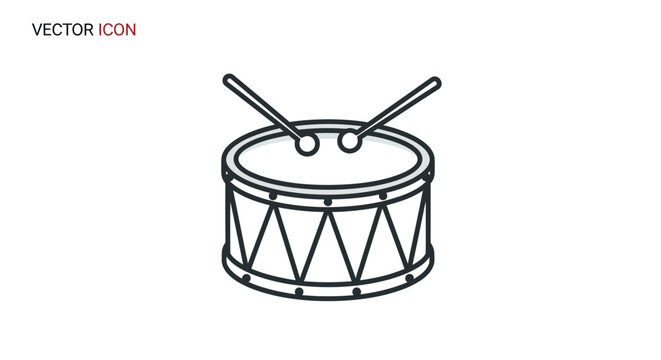 Drum with drumsticks on top.