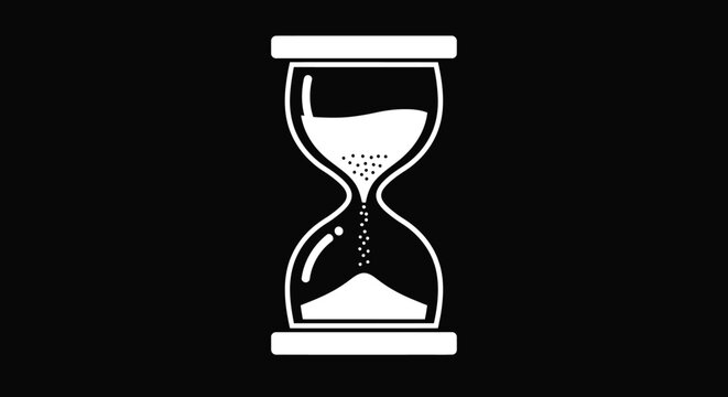 Hourglass with sand timer symbol.