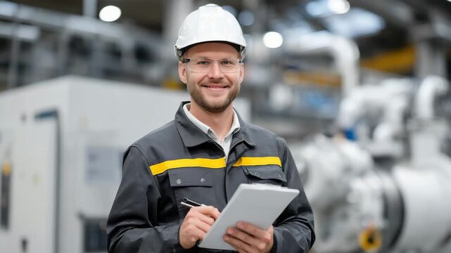 262Routine inspections and scheduled service activities foundation, industrial plant interior, engineer checking rotating equipment with measuring instruments, proactive maintenance s