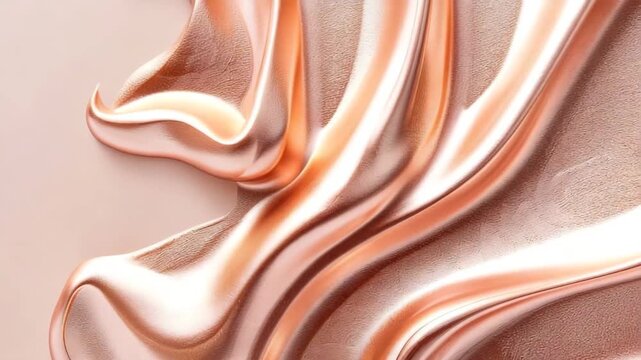 Abstract shapes shift and flow with warm colors creating a visual display. This artwork invites viewers to engage with its texture and movement on a smooth surface