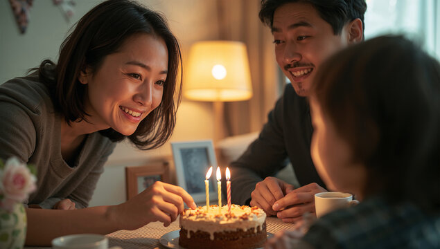 日本女性30代が離婚後も子の誕生日に笑顔で集う食卓