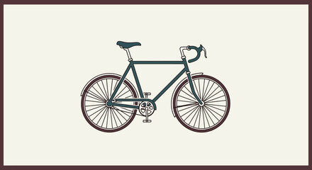 Fototapeta premium Vintage bicycle with thin tires.