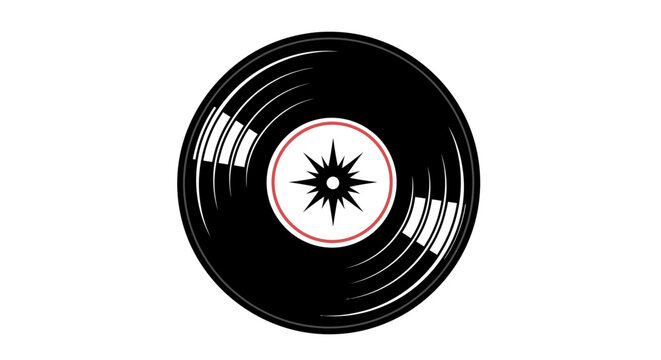 Vinyl record with white label.
