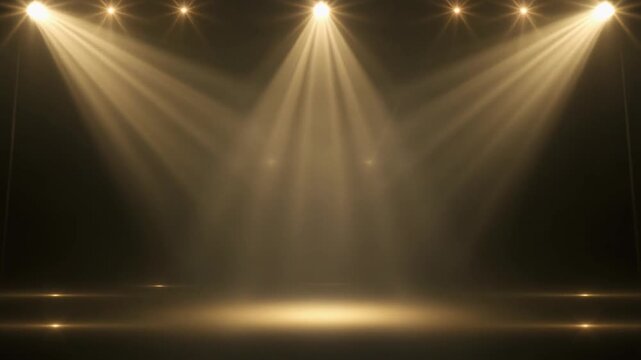 ラグジュアリーなステージ照明のようにリズミカルに明滅するスポットライト