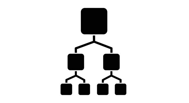 Black flowchart diagram with squares.