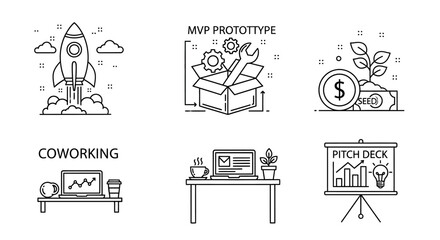 Fototapeta premium Business Startup Office Workspace Desk.