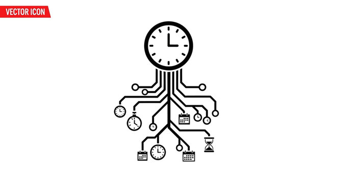 Clock with circuit board connections diagram.