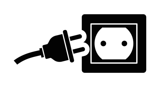 Electric plug in socket outlet.