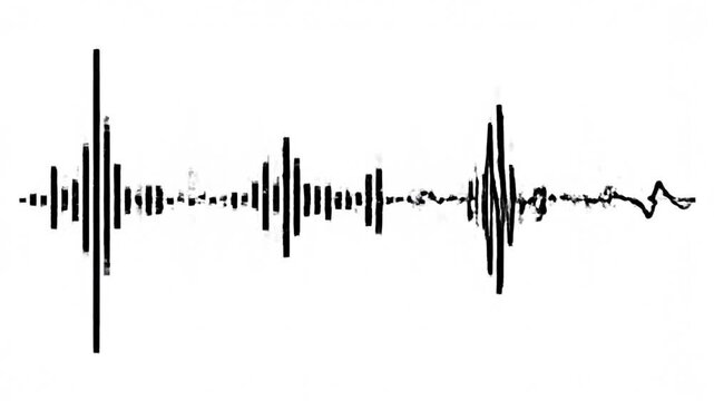 Abstract sound wave visualization on a clean background