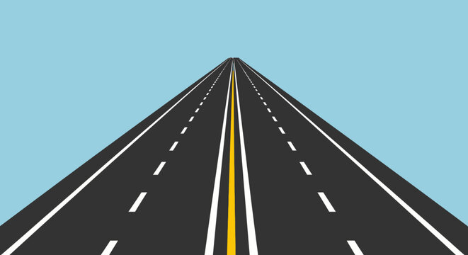 Asphalt Highway Road Lane Lines.