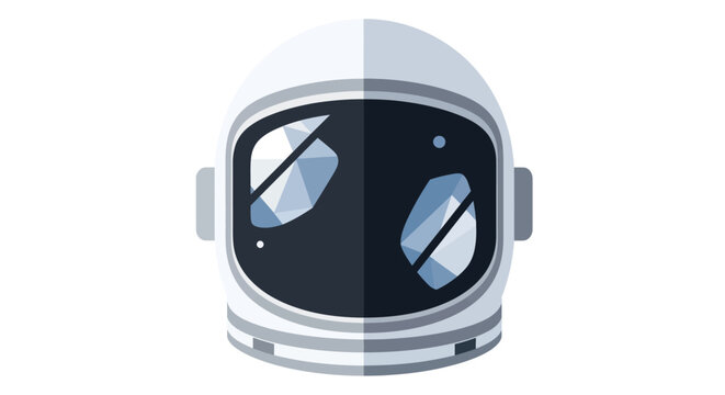 Astronaut helmet with reflective visor.