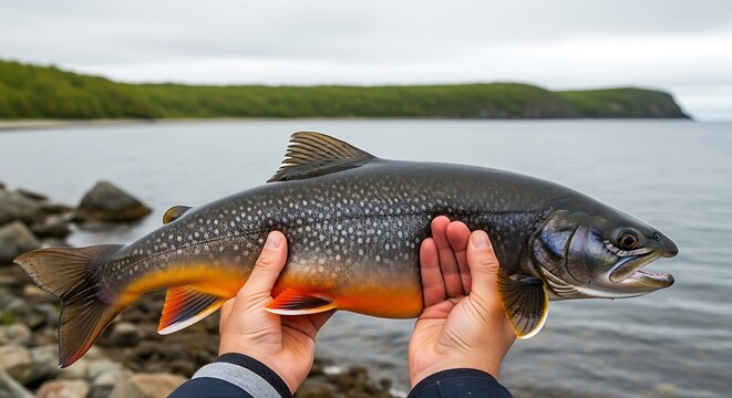Caught Arctic Char.