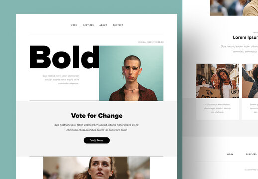 Minimal Entrepreneur Website Layout