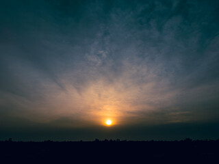Obraz premium Morning sunshine in the sky