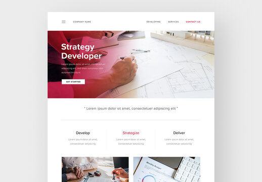 Minimal UI Website Layout