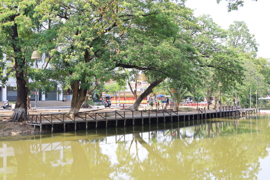 Siem reap city in Cambodia downtown daytime