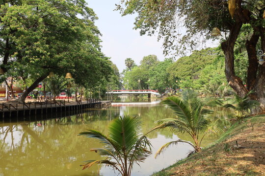 Siem reap city in Cambodia downtown daytime