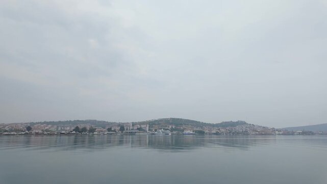 Balikesir Ayvalik and Cunda island aerial view. High quality 4k footage
