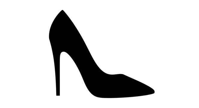 Black High Heeled Shoe.