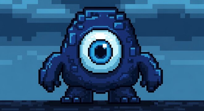 Pixel Art OneEyed Blob.