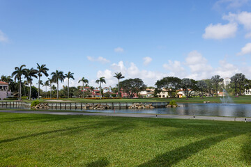 Obraz premium golf course in the morning