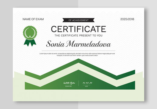 Certificate Design Layout