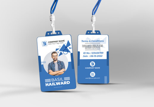 Company Employee ID Card Layout