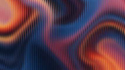Vibrant abstract image with swirling patterns of orange blue and pink hues