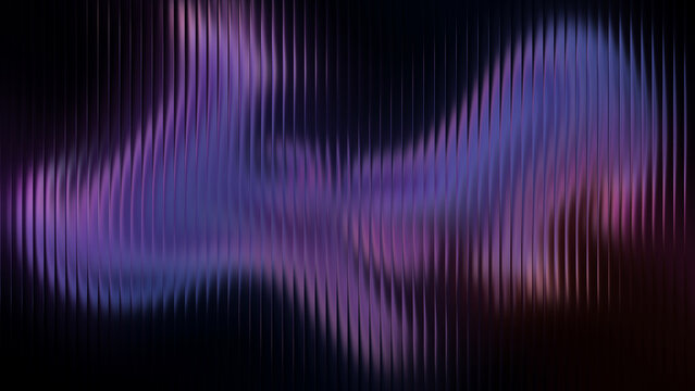 Abstract pixel art with purple and blue hues on black background