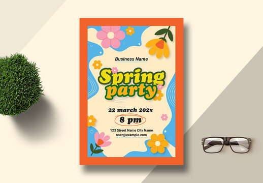Spring Party Event Flyer Template