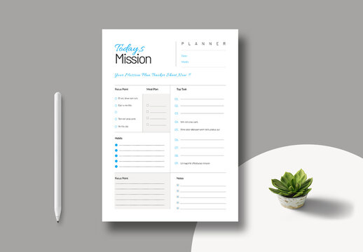Today Mission Planner Template Layout
