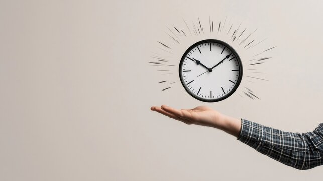 Professional executive managing work pressure, gripping timepiece, representing deadline challenges, stress reduction strategies, time optimization, psychological coping methods