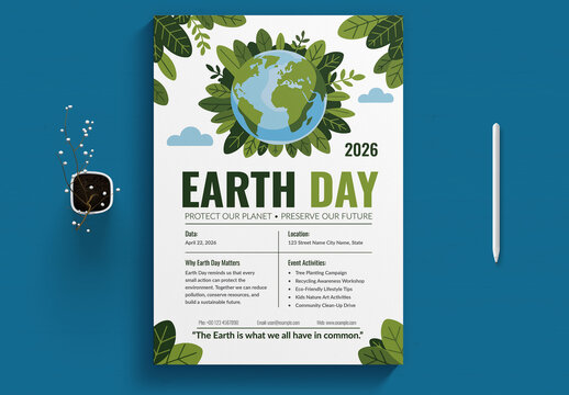 Earth Day Flyer Template